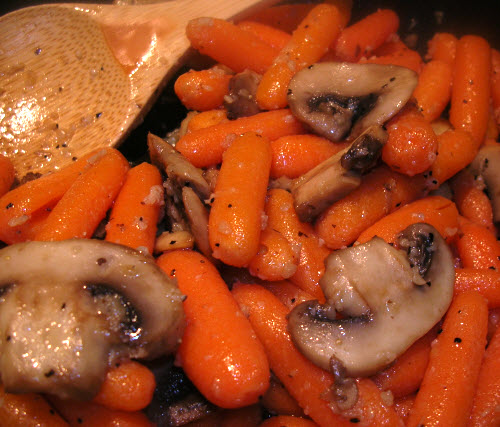 Sauteed carrots and mushrooms